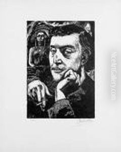 Portrait De Paul Gauguin by Georges-Daniel de Monfreid