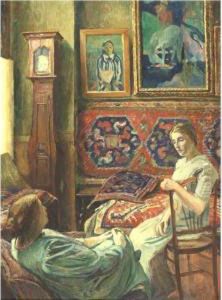Conversation Dans L'atelier A Corneilla-de-conflent by Georges-Daniel de Monfreid