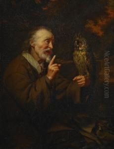 Vis Man Med Uggla by Karel De Moor