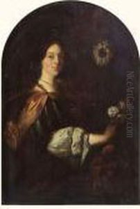 Portrait De Jeune Femme En Clytie by Karel De Moor
