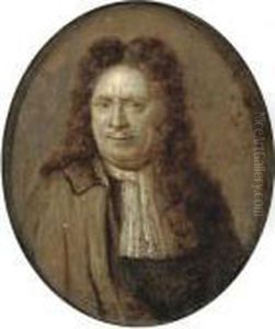 Portrait Of A Gentleman, Bust-length: En Grisaille by Karel De Moor