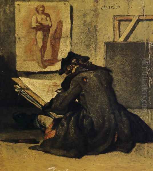 Young Draughtsman copying an Academy study - view 1