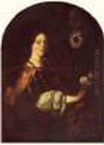 : Portrait De Jeune Femme En Clytie by Karel De Moor