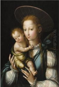 The Virgin And Child, Or La Virgen Del Sombrero by Luis de Morales