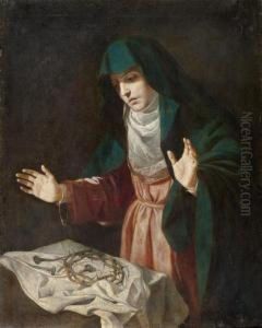 Mary Before The Crown Of Thorns. Mary Before The Crown Of Thorns.