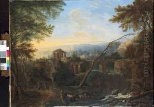 Paesaggio Con Figure by Isaac de Moucheron