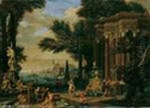 Architekturcapriccio. Sudlicher Seehafen Mit Romischen Monumenten.