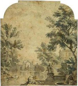 A Classical Garden With A Fountain by Isaac de Moucheron