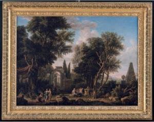 Paesaggio Boscoso Con Rovine Classiche E Figure Paesaggio Boscoso Con Rovine Classiche E Figure