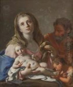 Sacra Famiglia Con San Giovannino by Francesco Solimena