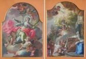 A) Estasi Di Santa Teresa
 B) Gloria Di Una Santa Martire (santa Dorotea?)
