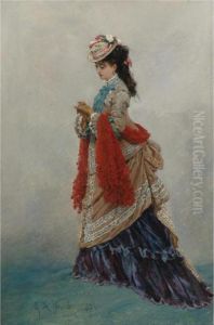 An Elegant Woman by Alphonse Marie de Neuville