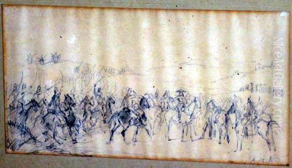 Etude Pour Une Scene De Bataillenapoleonienne - view 1