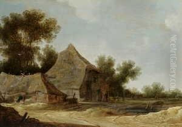 Bewaldete Landschaft Mit Bauernhaus. - view 1