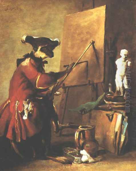 The Monkey Painter, 1740 - view 1