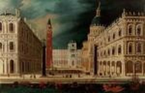 Veduta Della Piazzetta Di San Marco A Venezia by Francois de Nome (Monsu, Desiderio)