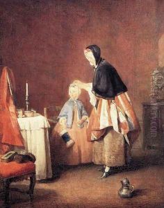 The Dressing Table by Jean-Baptiste-Simeon Chardin