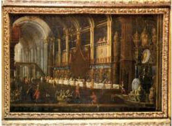 Le Festin De Balthazar Dans Un Palais Romain - view 1