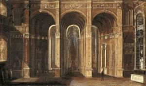 The Interior Of A Classical Church by Francois de Nome (Monsu, Desiderio)