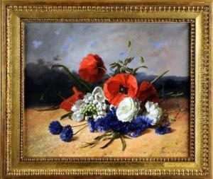 [nature Morte Aux Coquelicots] by Noter David De