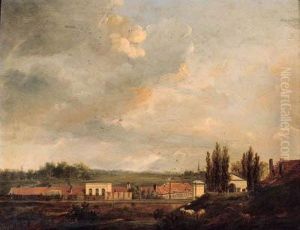 Views Of The Kortrijkse Poort, Ghent by Pierre Francois de Noter