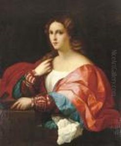 A Woman In Profile by Palma Vecchio (Jacopo Negretti)