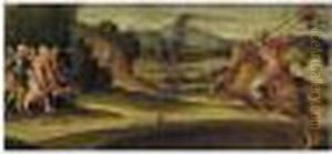 The Death Of Marcus Curtius by Palma Vecchio (Jacopo Negretti)