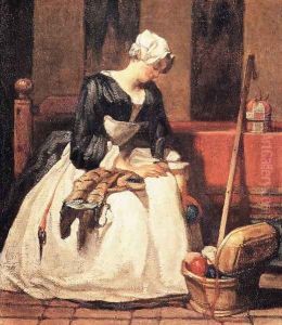 The Embroiderer, c.1773 by Jean-Baptiste-Simeon Chardin
