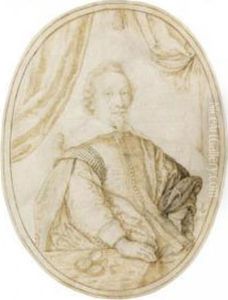 Portrait Of A Gentleman, Seated At A Table Which Bears A Compass Portrait Of A Gentleman, Seated At A Table Which Bears A Compass