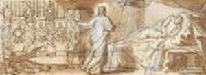 Le Christ Visitant Un Mourant; Et Le Christ Visitant Un Mourantaccompagne De Deux Anges