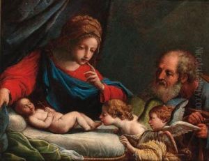 The Holy Family With Cherubs
