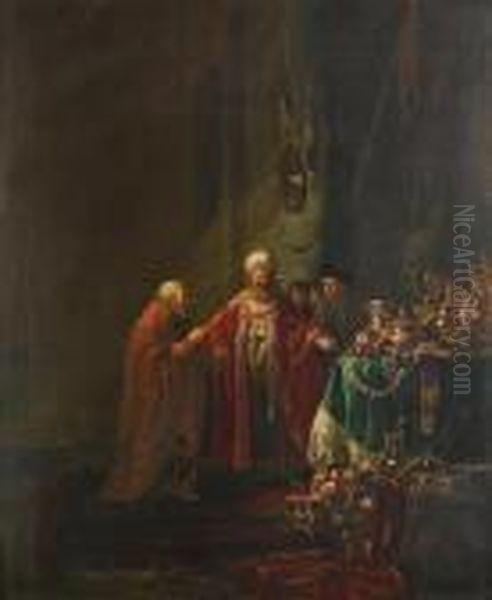 Croesus Showing His Riches To Solon - view 1