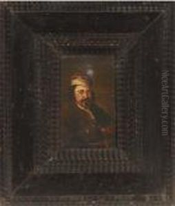 Portrait Of A Man, Bust-length, Seated Wearing A Cap