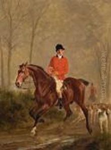 A Hunting Scene by Alfred F. De Prades