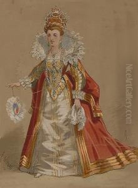 A Set Of Four Costume Designs. - view 1