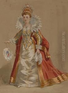 A Set Of Four Costume Designs. by Alfred F. De Prades
