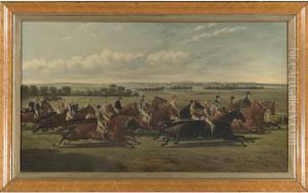 A Flat Race Between Classic 
Warriors, Including 'sauce Box', 'stockwell', 'nutwith', 'voltigeur', 
'chanticleer', 'flying Dutchman', 'teddington', And 'west Australian' - view 1