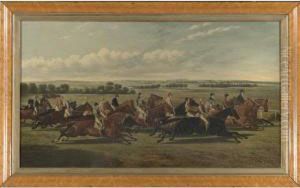 A Flat Race Between Classic 
Warriors, Including 'sauce Box', 'stockwell', 'nutwith', 'voltigeur', 
'chanticleer', 'flying Dutchman', 'teddington', And 'west Australian'