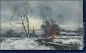 Paysage Hivernal by Ferdinand De Prins