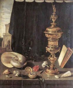 Still Life with Great Golden Goblet by Pieter Claesz.