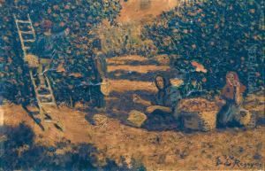 La Cueillette Des Oranges by Dario de Regoyos y Valdes