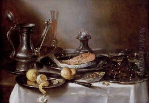 A Still Life With A Jan-Steen Jug by Pieter Claesz.