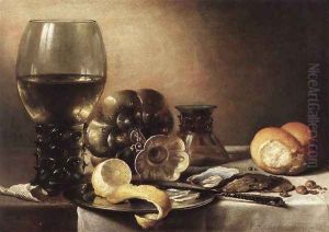 Still-Life with Oysters c. 1633 by Pieter Claesz.