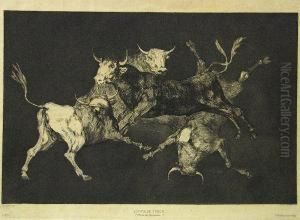Una Reina Del Circo; Otras Leyes Por El Pueblo; Lluvia De Toros; From Proverbios by Francisco Goya Fuendetodos