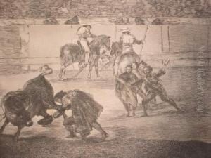 Peppe Illo Haciendo El Recorte Al Toro. by Francisco Goya Fuendetodos