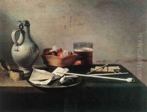 Tobacco Pipes and a Brazier 1636 by Pieter Claesz.
