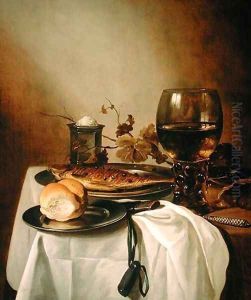 Still Life with a Roemer, 1644 by Pieter Claesz.
