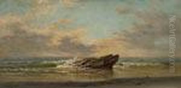 ''wreck On The Beach, Sandy Hook'' - view 1
