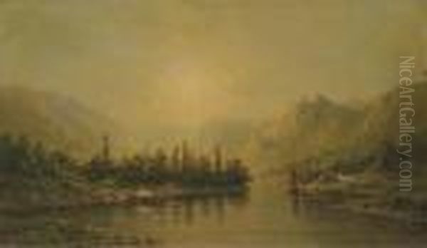Boating At Dusk - view 1
