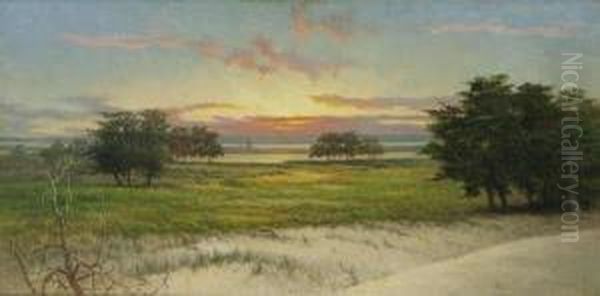 Distant Sunset Along The Coast - view 1